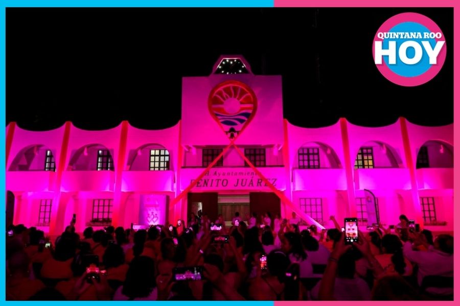 Benito Juárez se pinta de rosa contra el cáncer de mama