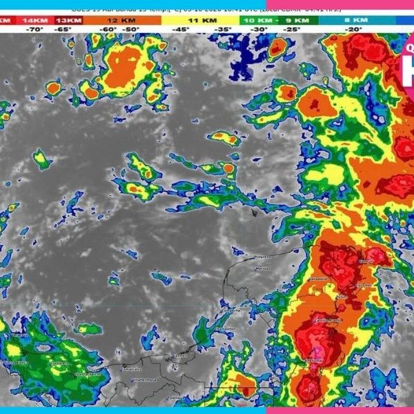 Lluvias fuertes y rachas de viento en Quintana Roo