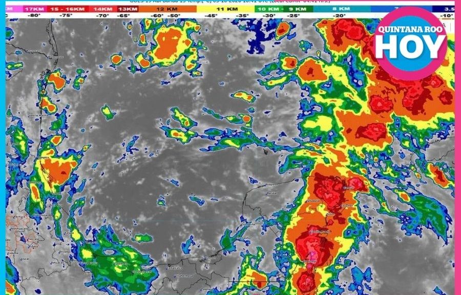 Lluvias fuertes y rachas de viento en Quintana Roo