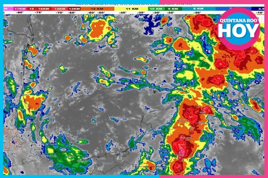 Lluvias fuertes y rachas de viento en Quintana Roo
