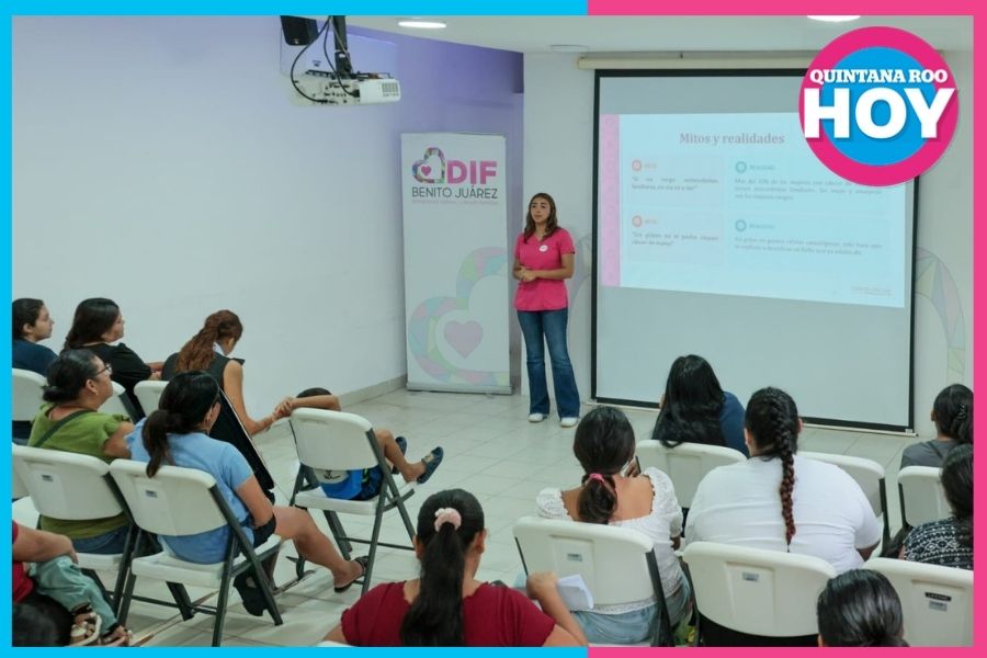 Refuerzan prevención del cáncer de mama con pláticas en Cancún