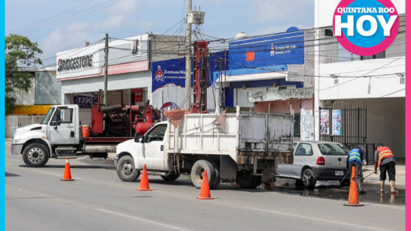 Cancún limpia pozos de absorción para prevenir encharcamientos