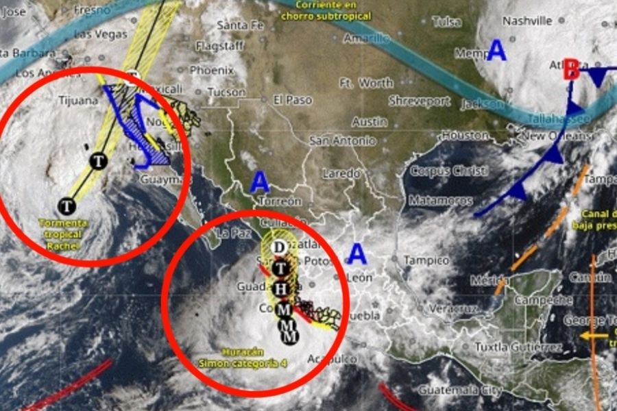 Simón y Rachel mantienen en alerta a costas del Pacífico