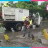 Limpieza de rejillas en Cancún ante pronóstico de lluvias
