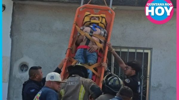 Hombre queda hospitalizado tras descarga eléctrica en Cancún