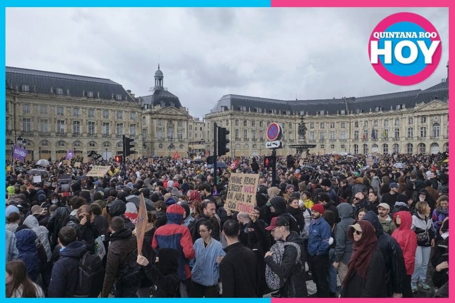 Miles de jóvenes protestan en París contra el costo de la vida