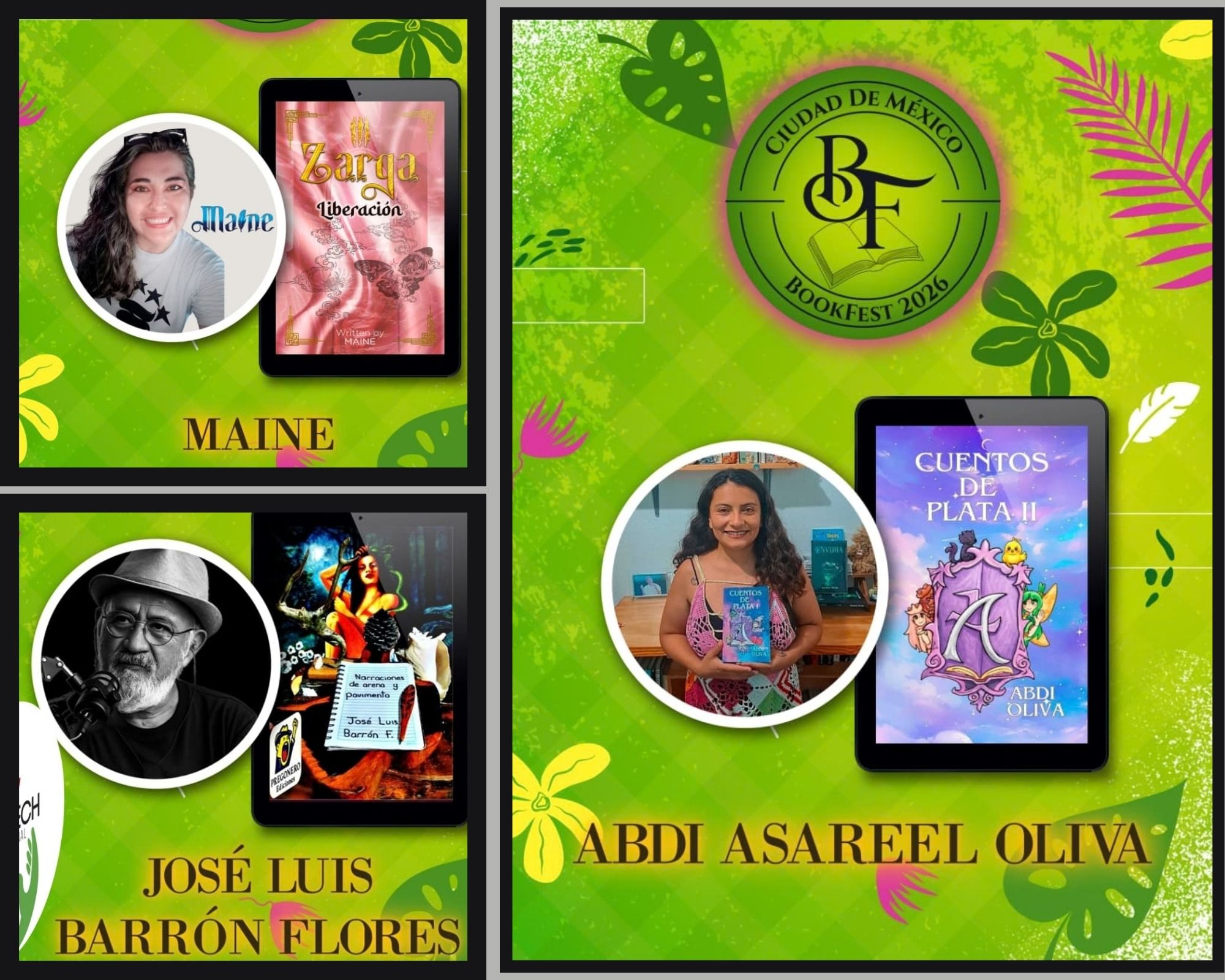Tres autores de Quintana Roo estarán en Bookfest MX 2026