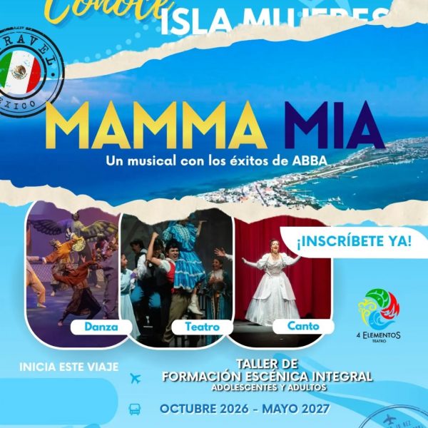Abren clases gratuitas de teatro musical con “Mamma Mia” en Cancún