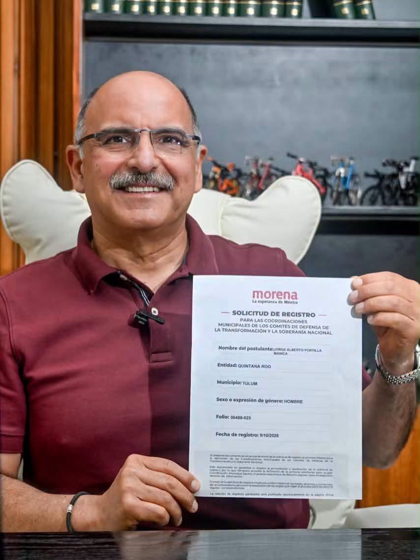Jorge Portilla confirma registro en Morena para buscar coordinación