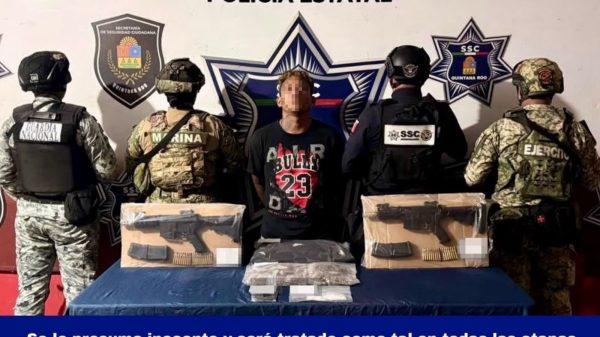 Detienen en Benito Juarez a presunto narcomenudista con armas y drogas