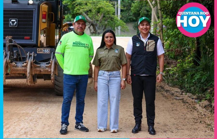 Supervisan construcción de calle Nauyaca en Leona Vicario