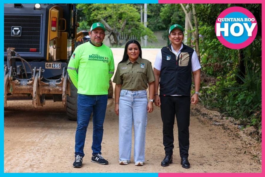 Supervisan construcción de calle Nauyaca en Leona Vicario