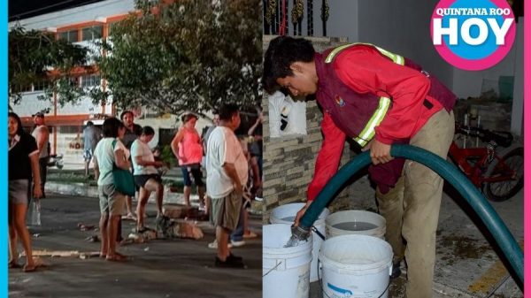 Falta de agua provoca bloqueo y presión en Cancún