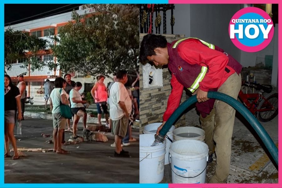 Falta de agua provoca bloqueo y presión en Cancún
